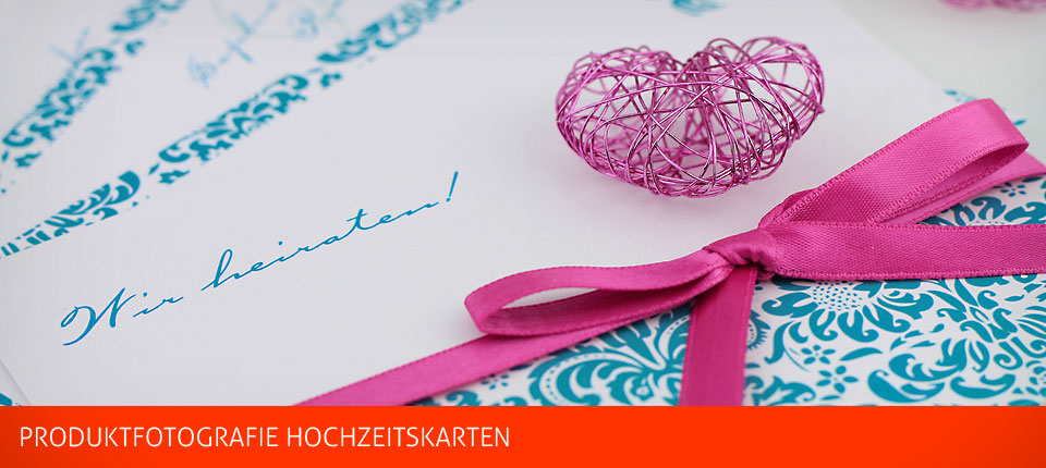 Bild - Hochzeitskarten Produktfotografie