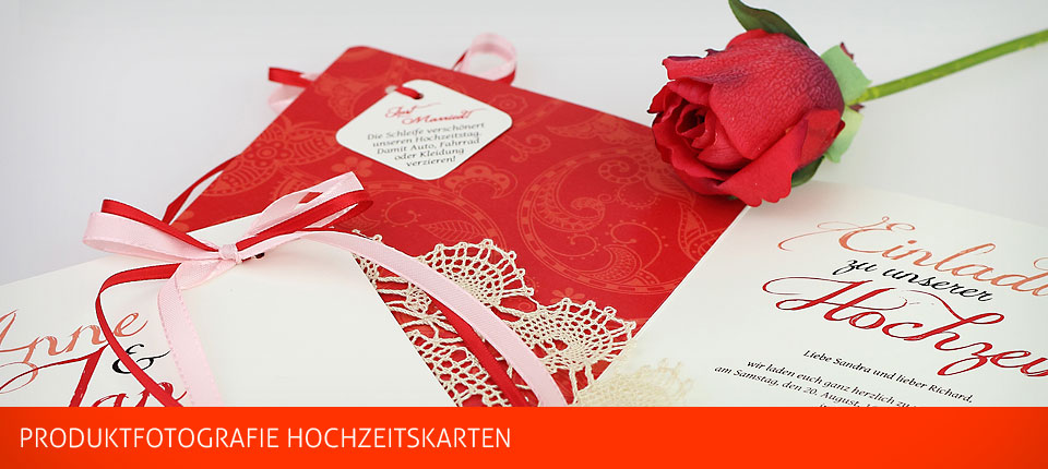 Bild - Hochzeitskarten Produktfotografie