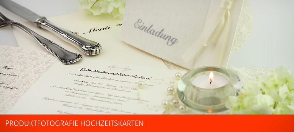 Bild - Hochzeitskarten Produktfotografie