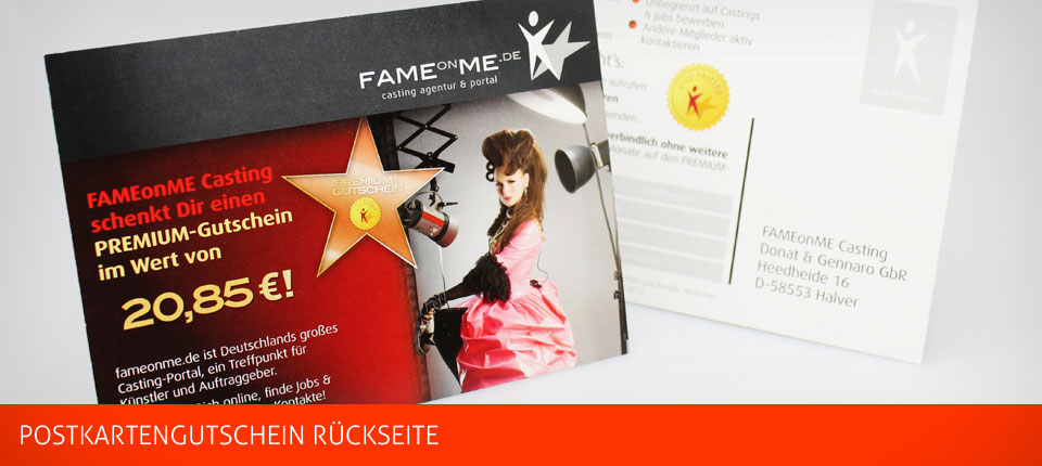 Bild - FameOnMe Postkarte Gutschein