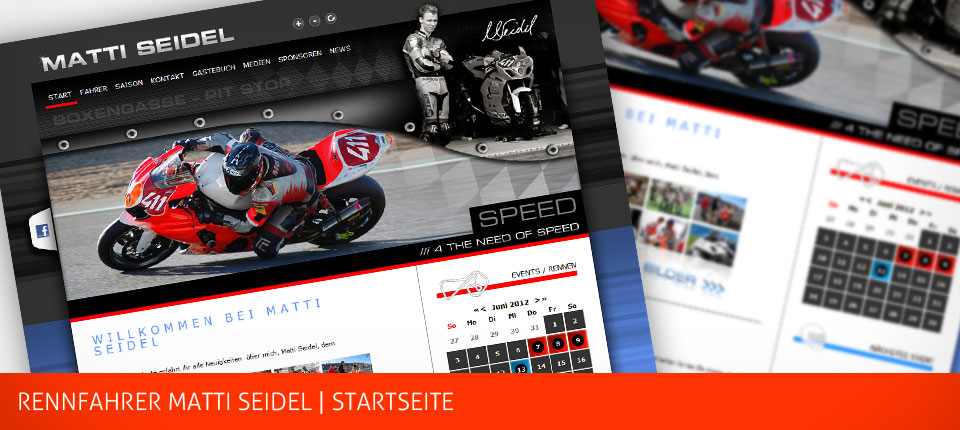 Bild - Rennfahrer Matti Seidel Website
