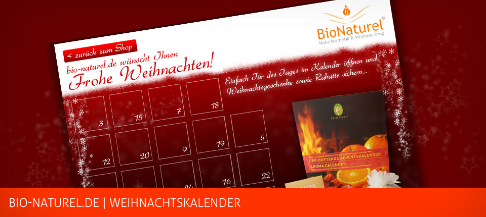 Bild - bio-naturel.de im Weihnachtsoutfit