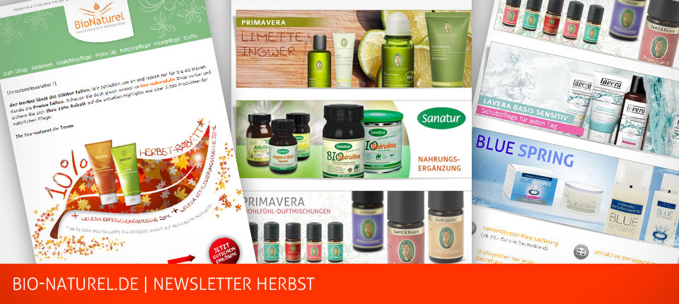 Bild - bio-naturel.de verschiedene Newsletter