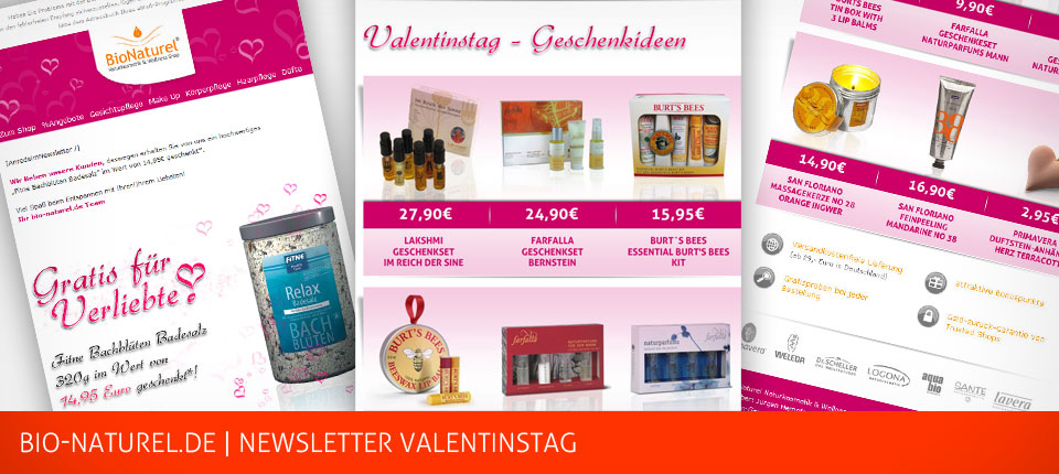 Bild - bio-naturel.de verschiedene Newsletter